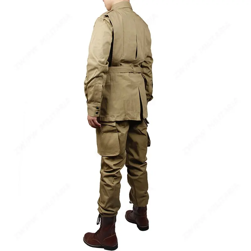 Uniforme Militar do Exército dos EUA, M42 Oficial Jaqueta e Calças, Moda Algodão, Uniforme Paraquedista, Sem Sapatos, WW2