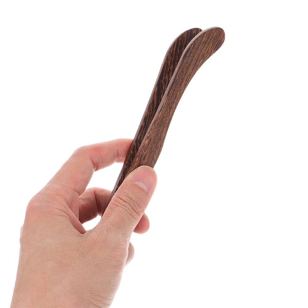 

2pcs Natural Anti-Slip Bag Squeezer Food Kitchen Tongs Ceremony Utensils Chinese Teaware Tools Accessories Wood Clamp Tea Clip