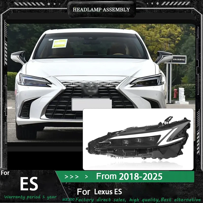 

Car Lights For Lexus ES Headlight 2018 2019 2020 2021-2024 LED Projetor head Lamp Daytime Running Light Automotive Accessories