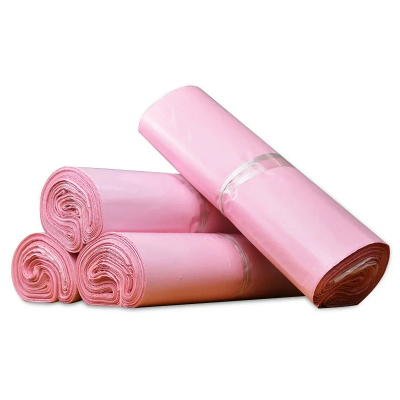 100Piece Pink Self-Sealing Courier Bags Shipping Transport Express Packaging Envelopes For Delivery