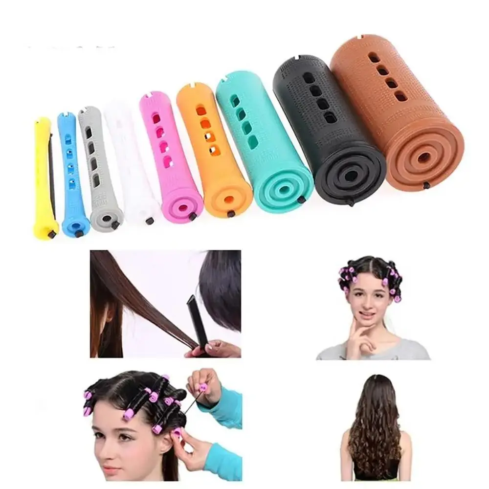 Banda de goma elástica para el cuidado del cabello, rodillos para permanente, máquina rizadora profesional DIY, inofensiva para el cabello ondulado, varillas para permanente rizado, pelo largo y corto