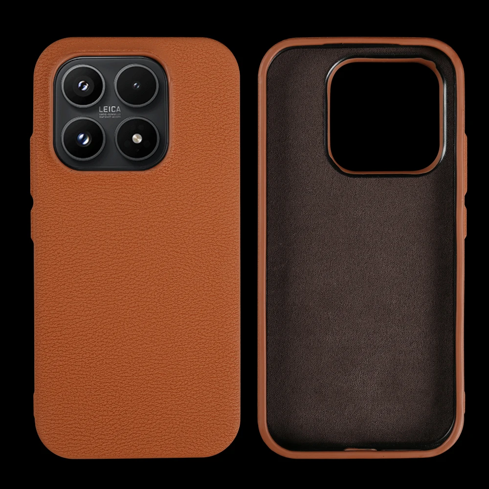 

Edelweiss Grain Leather Case For Xiaomi 15T Pro 12T 13T 14T 15 14 12s Ultra 13 12 11 lite 17 Pro Max Phone Case Back Cover Coque