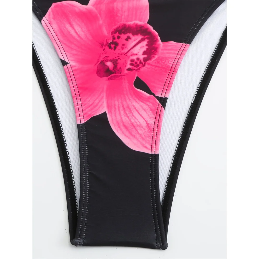 S - XL Mit Rock Blumenmuster Bikini Damen Bademode Weiblicher Badeanzug Dreiteiliges Bikini-Set Badeanzug Schwimmanzug V7996 – Detail 18
