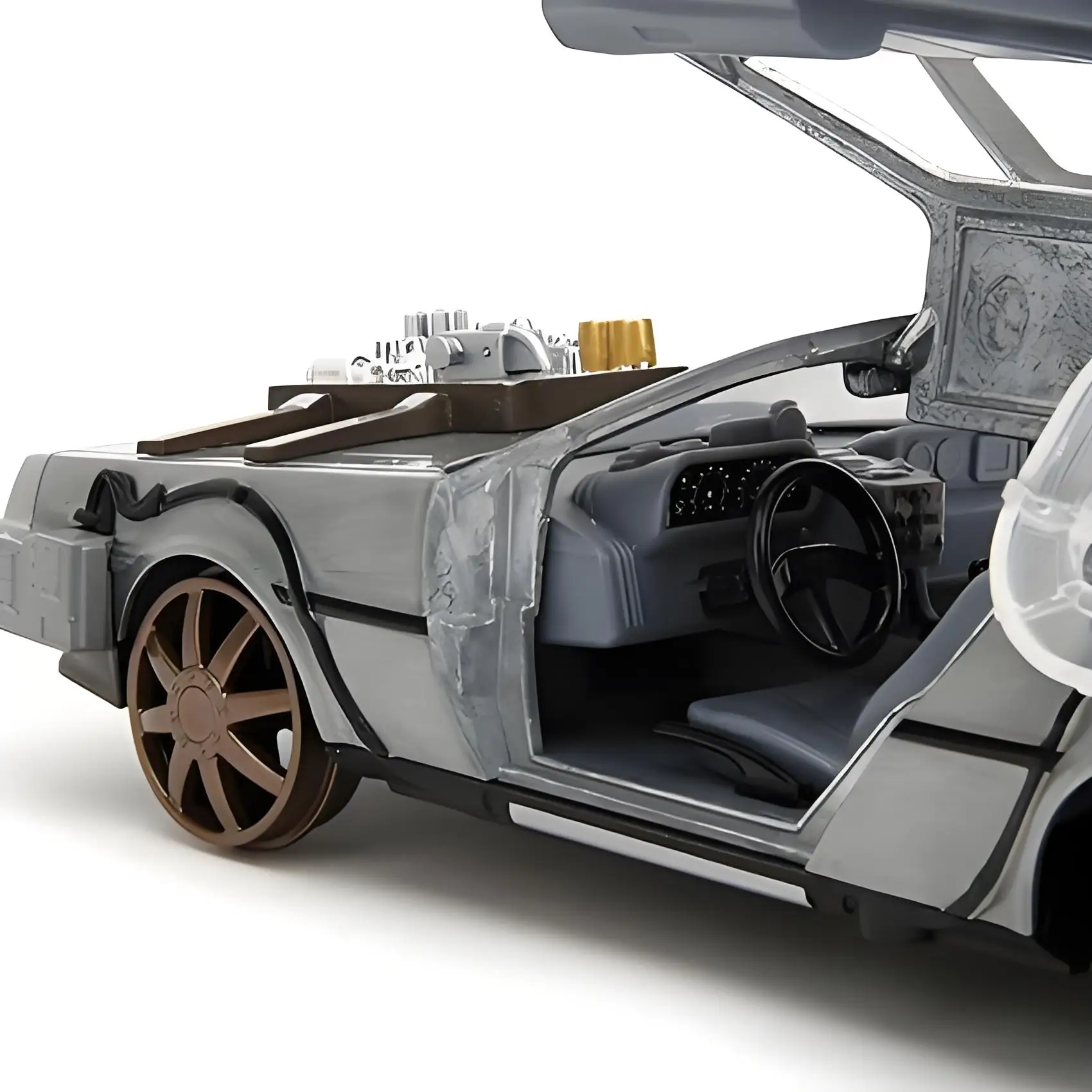 JADA 1:24 delorean back to the future DMC-12 Alloy Car Diecasts & Toy Vehicles Car Model Miniature Scale Model Car For Children