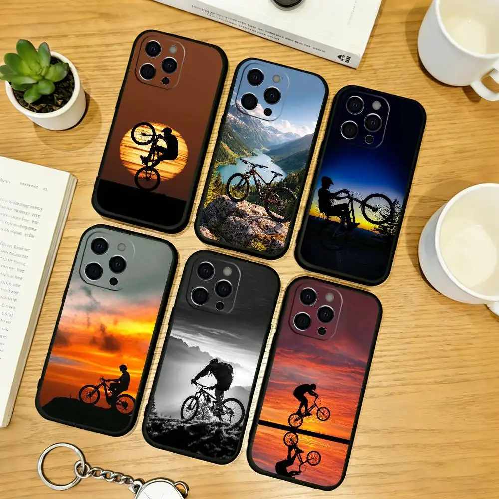 

B-Bike A-Art Phone Case Silicone Soft For IPhone 17 16 15 14 13 12 11 X XR Plus Pro Max Plus