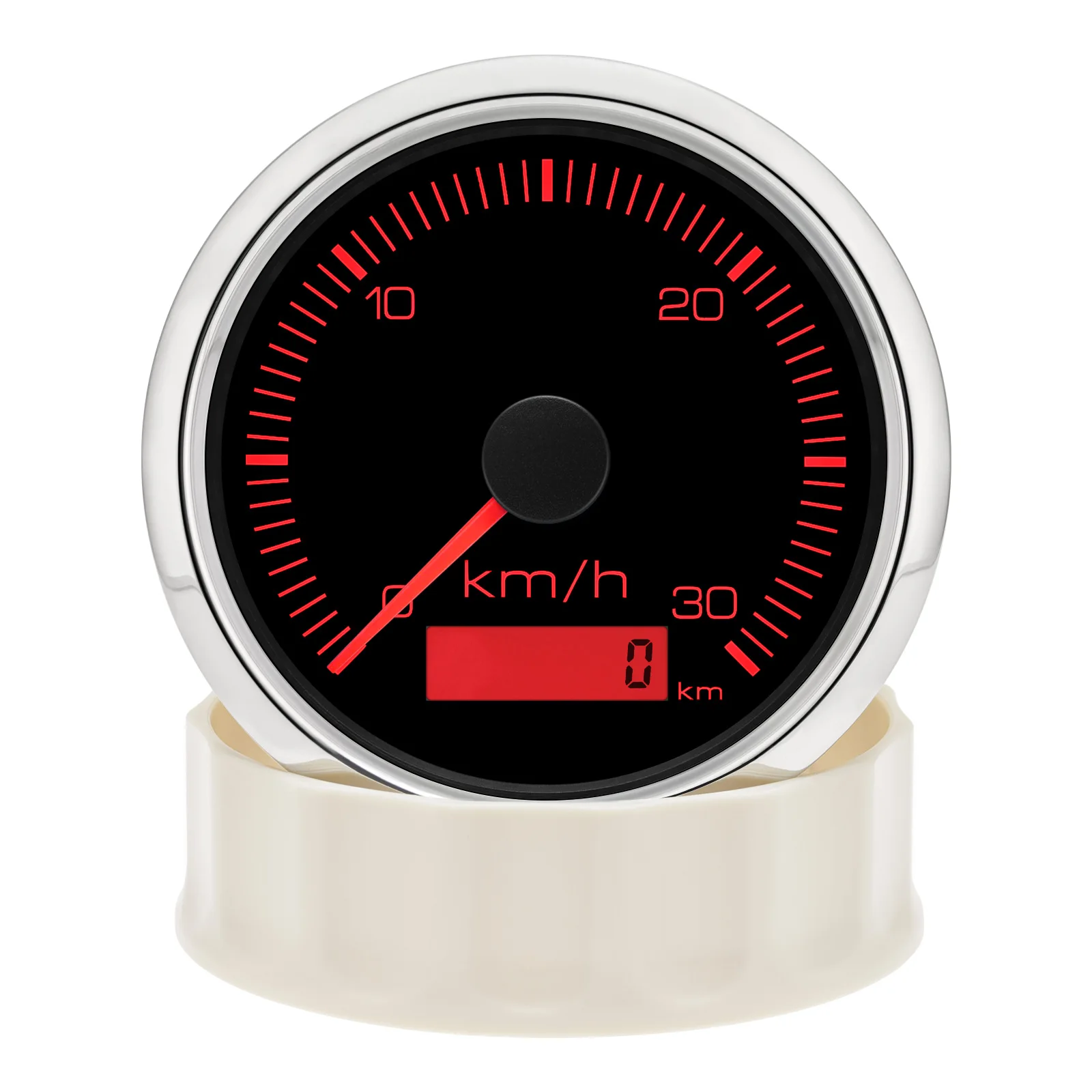 Retro 0-30KMH 85MM Speedometer Gauge Analog Pulse Signal for Forklifts Mining Trucks Agricultural Machinery Tractors 12V24V