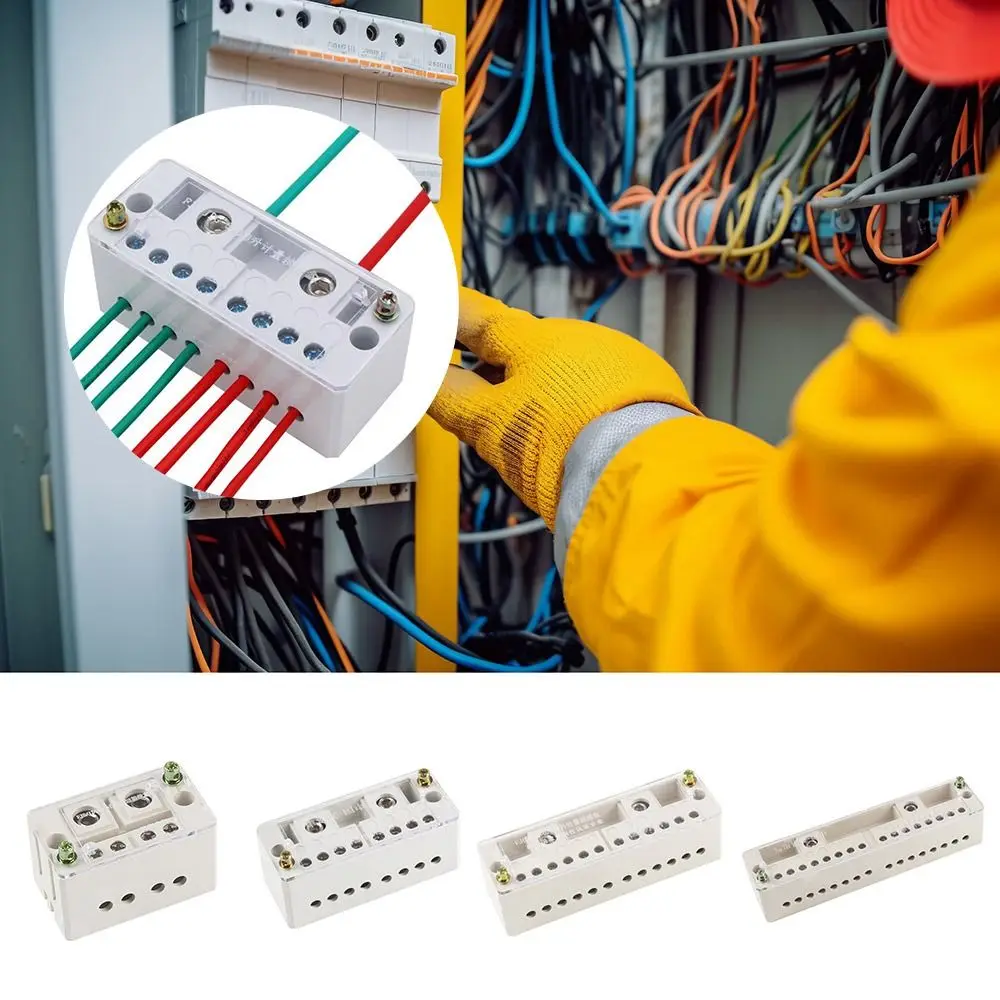 Single Phase 2-in 4 / 8 / 12/16 Outgoing Terminal Box Household Distribution Box Junction Box Terminals Block 220 V