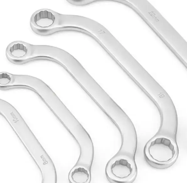 8-22mm Double Ended C Type Wrench Set High Carbon Steel Nickel Plated Rust Resistant 12 Point Flared Spanner For Mechanical Repa