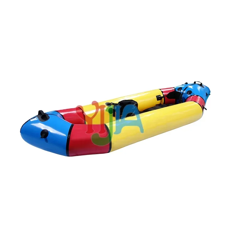 Customized Top Sale Light Weight TPU 1-2 Person Inflatable Packraft/ Bike Raft Paddle Kayak