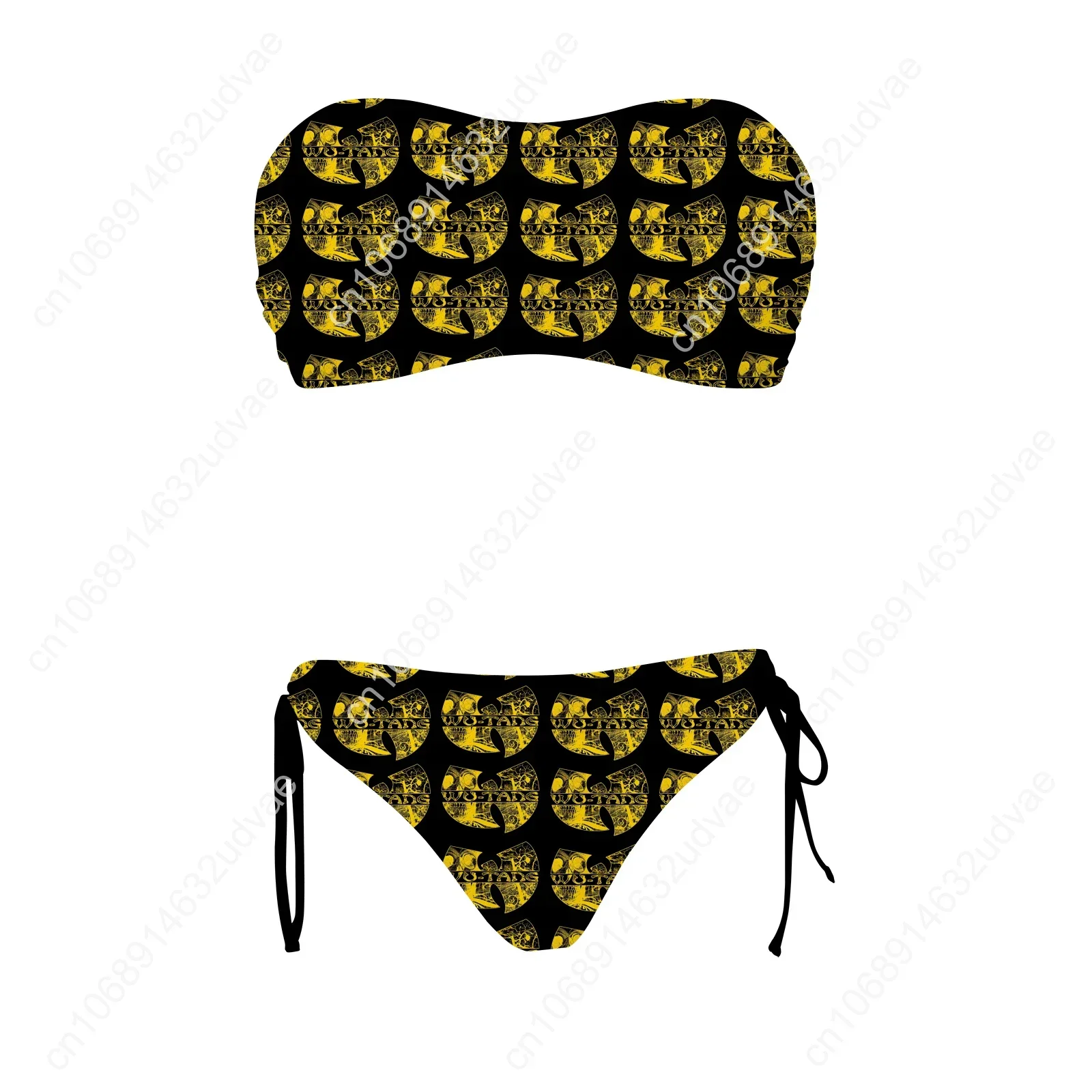 W-Wu Swimsuit Womens Drawstring T-Tang C-Clans Two Piece Set Bathing Suits Personalized Swimwear Bikini Customize Beachwear