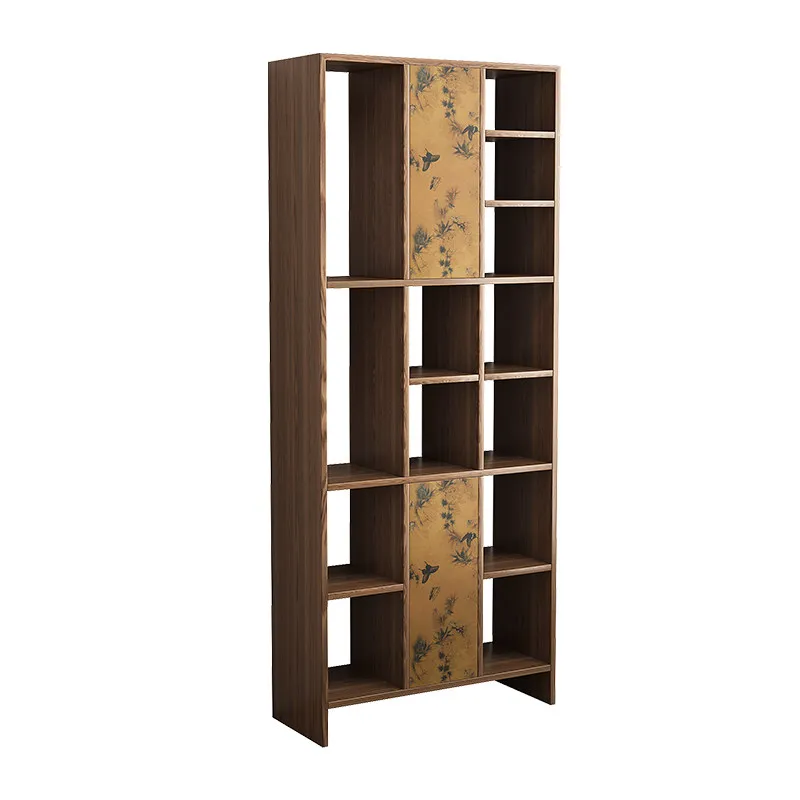 Yjq Bogu frame solid wood tea room ornament Duobao Pavilion office tea room storage display cabinet