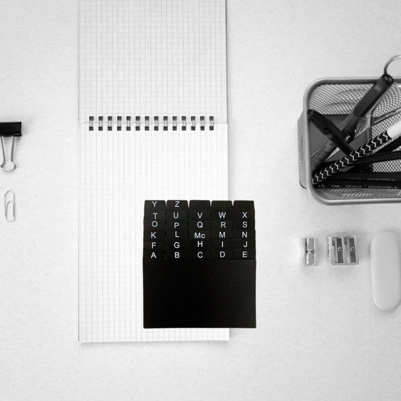 30 قطعة بطاقات الفهرس 3 × 5 بوصة فواصل A-z فواصل الملفات الأبجدية أداة الدراسة فواصل الأبجدية علامات التبويب باللون الأسود للمدرسة