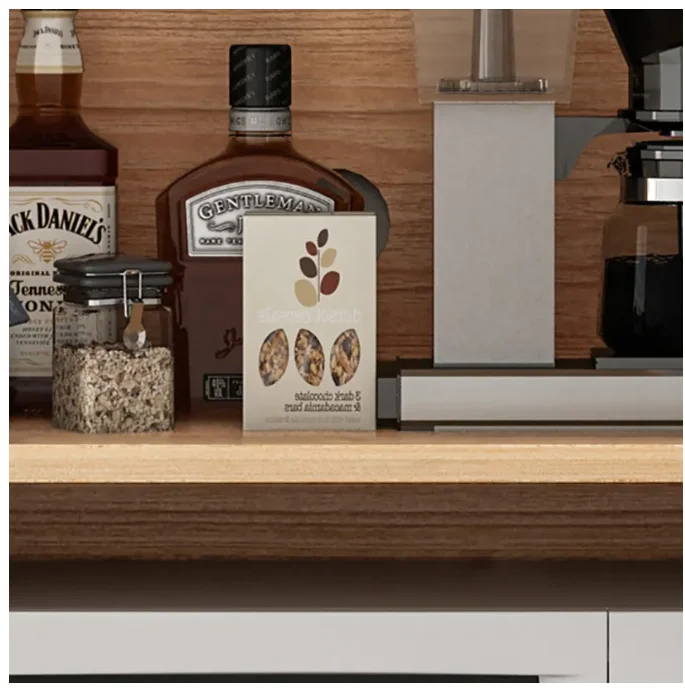 خزانة جانبية متعددة الطوابق للمزرعة رف مطبخ للميكروويف مع باب خزانة متعددة الوظائف لتخزين المنزل المحمول #5