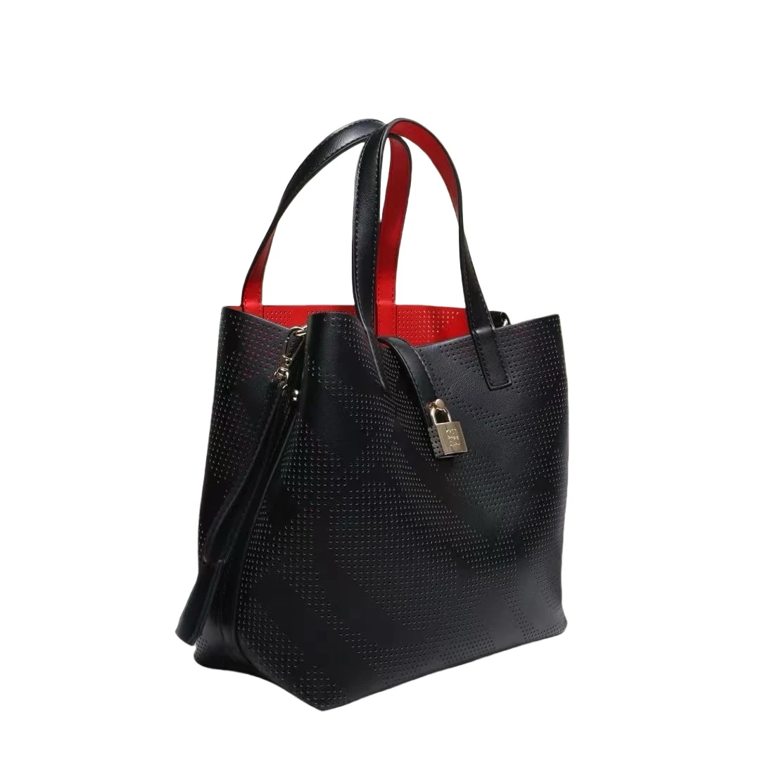 

CH Women's Tote Bag New Steel Embossed Handheld Bun Mother Shopping Bag