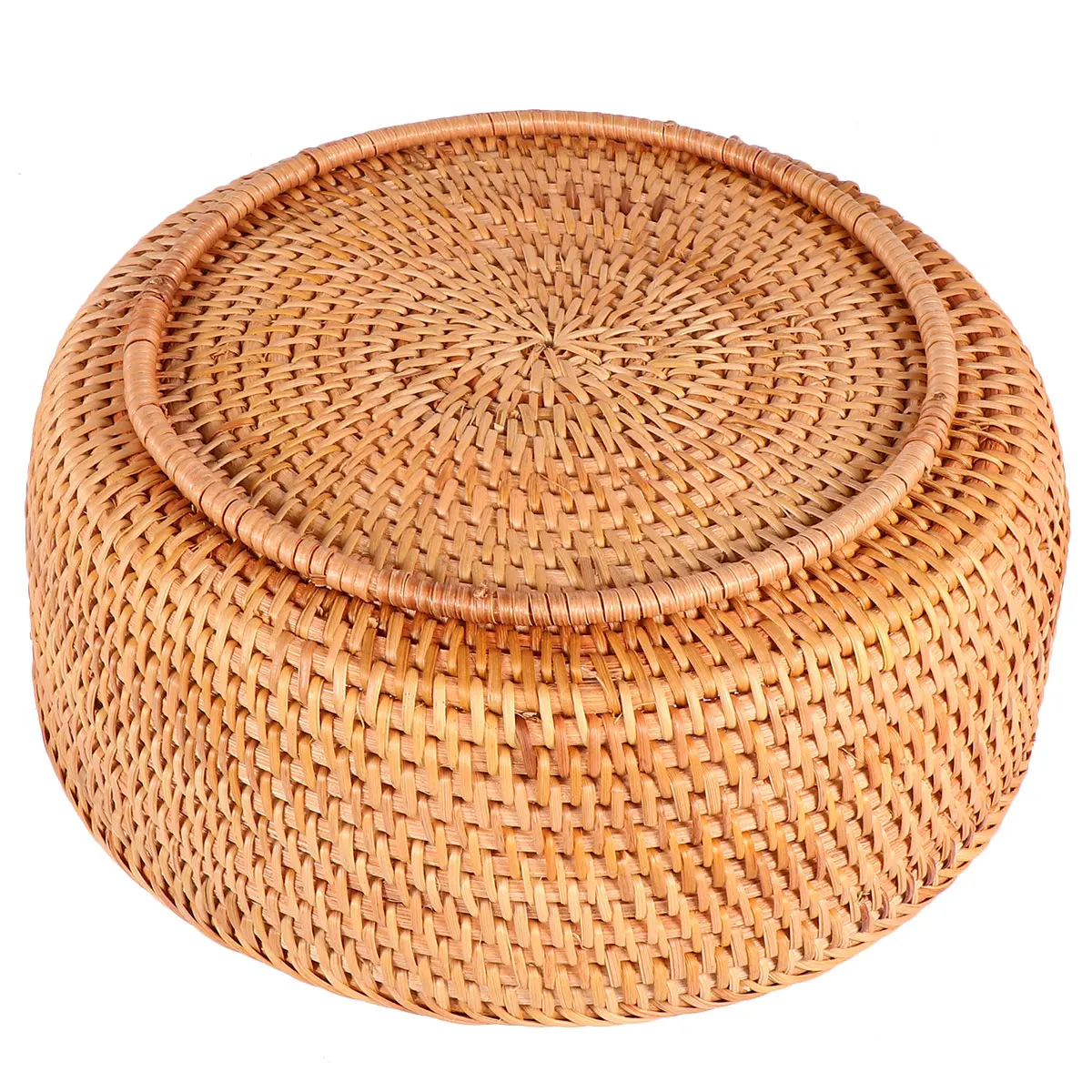 

Rattan Woven Basket Storage Holder Fruit Snack Display Home Decor Material Smooth H feel Neat Tidy Storage Solution