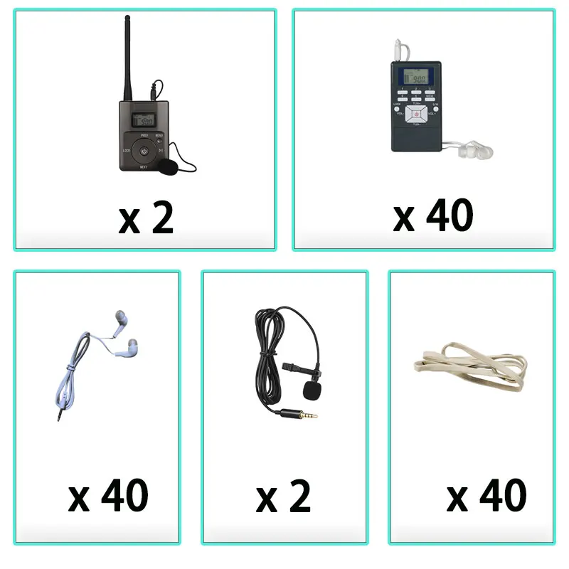 YARMEE Wireless FM Tour Guide System Portable Audio Whisper Transmitter Receivers For Travelling Church Museum Umrah Hajj