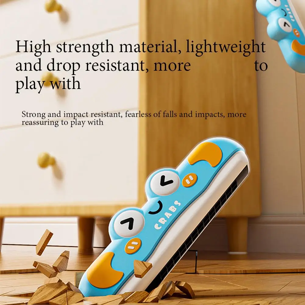 Mini gaita para crianças, brinquedos musicais infantis, educação precoce, instrumentos musicais cognitivos, fileira dupla, 16 buracos para crianças h0n9