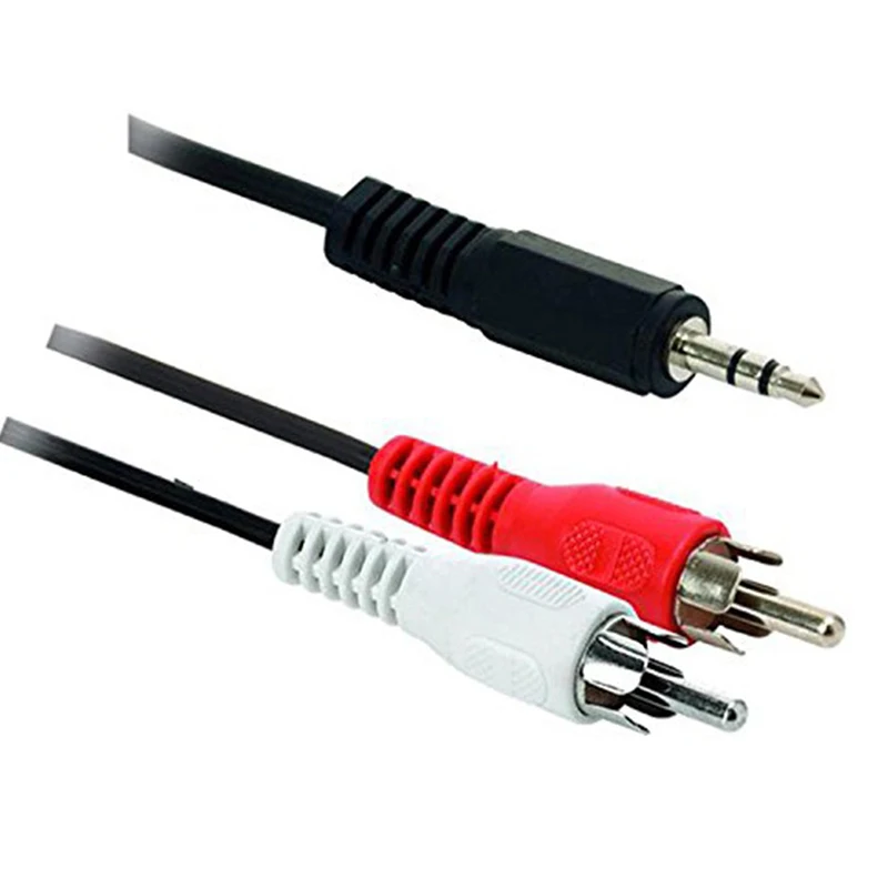 3.5mm Jack To 2 Stereo Audio Car Cable 3.5 Mm Male To 2 Male Coaxial Aux Cable Splitter For TV Laptop Mp3 Speakers
