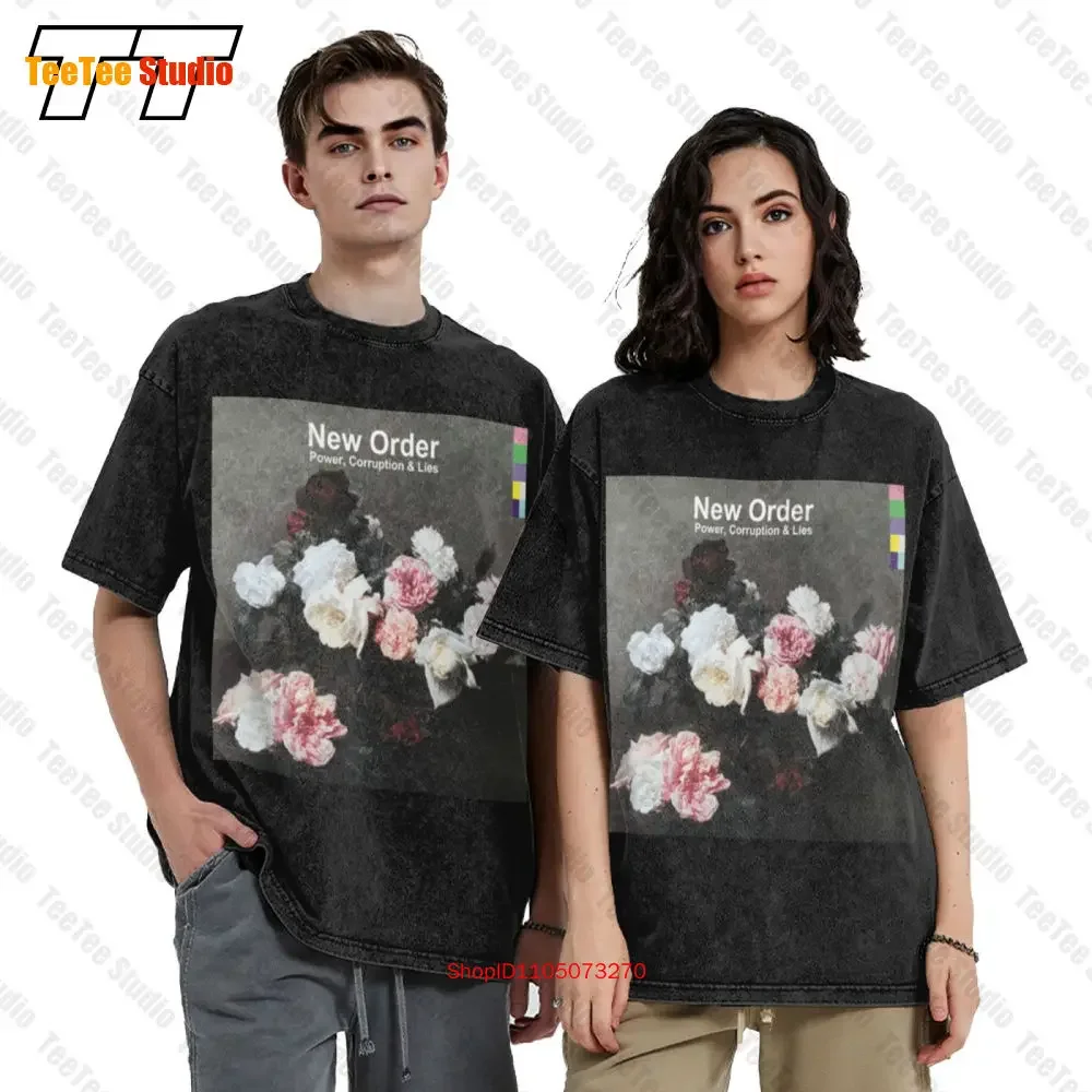 New Order Power Corruption Lies Rock N Roll Band Plus Size Oversized T-Shirt A9KV