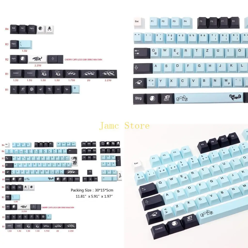 

LX0B 134 клавиши PBT сублимационные колпачки для механических игровых клавиатур MX переключателей