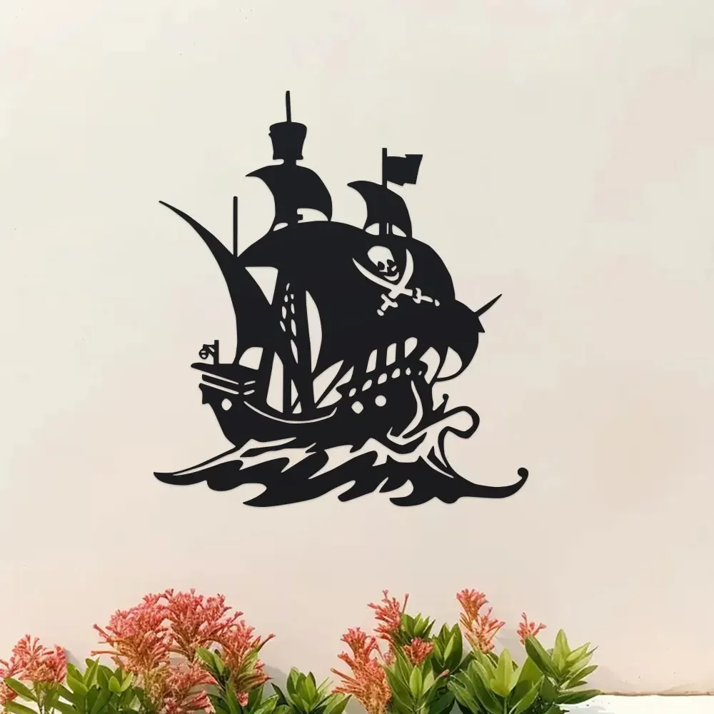1pc Metal Pirate Ship Wall Art Style Sets Sail Bold Nautical Decorations Bring A Lasting and Fashionable Adventure To Any Room