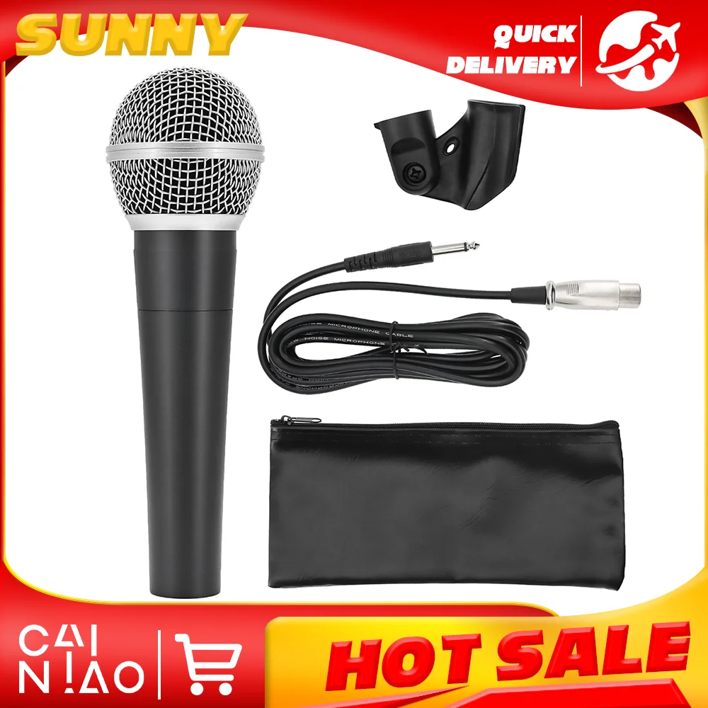 Metal SM58 cardioid Dynamic Microphone For Stage Singing Professional Wired Microphone for Shure Karaoke BBOX Recording Vocal