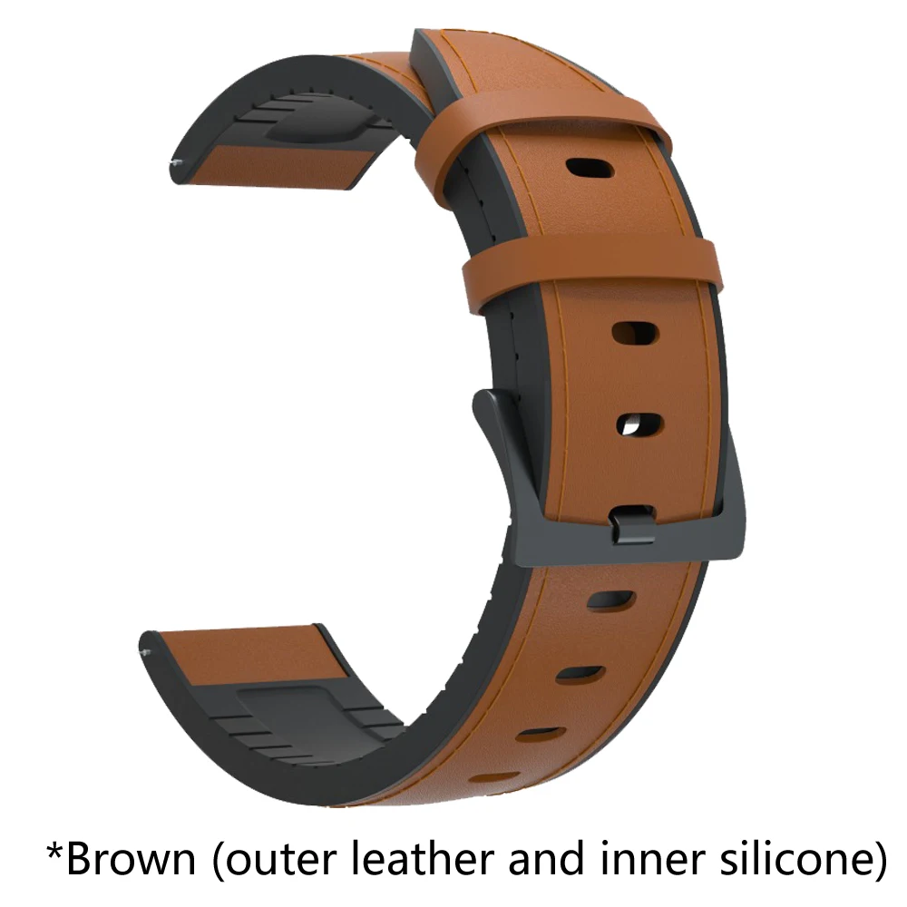 Bracelet en cuir et silicone pour Amazfit, bracelet de montre, Amazfit Balance, Bip 5, GTR2, GTR 2e, GTR 3 pro, GTR 4, 47mm