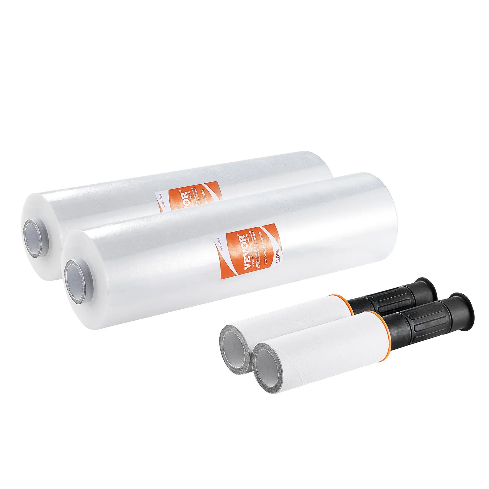Filme elástico, 15 polegadas x 1200 pés, 2 pacotes, rolo de envoltório elástico durável transparente de força industrial de calibre 80