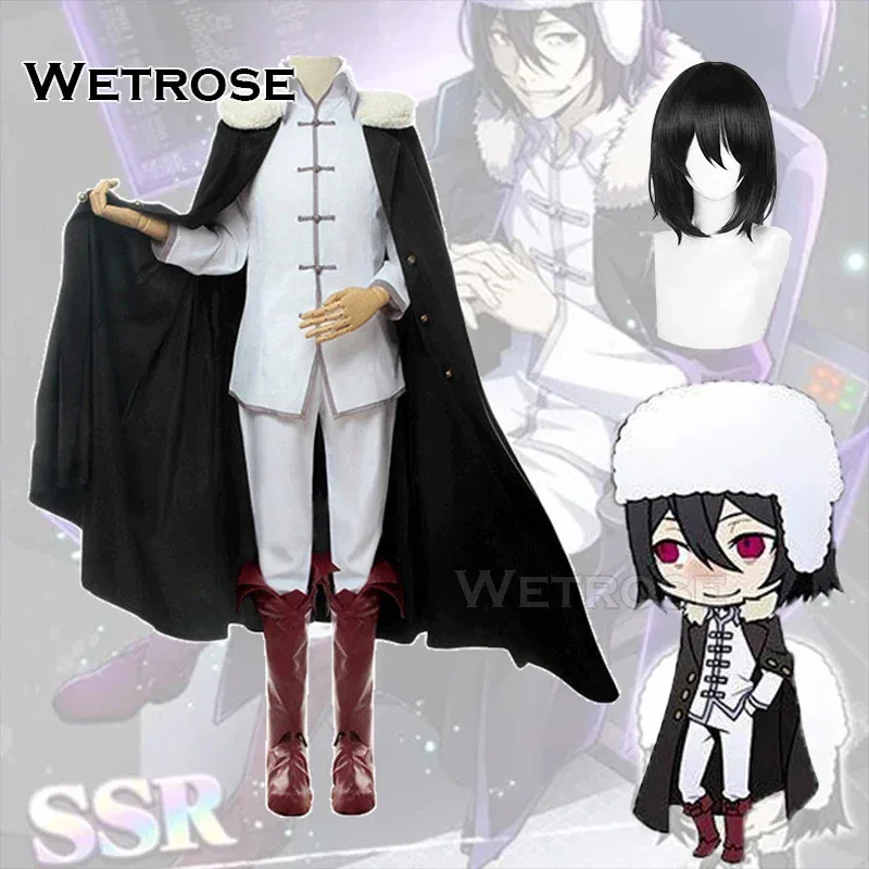 

【Wetrose】In Stock Fyodor D. Dostoevsky Cosplay Costume Fyoudoru Fedor Mikhailovich Dostoevsky Bungo Dog Set Wig Halloween Xmas