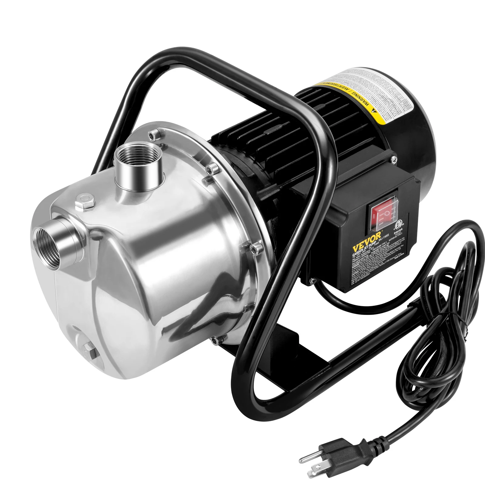 

SucceBuy Неглубокий насос 1,1 л.с., 115 В, 978 галлонов в час, высота 131 футов, 69,6 фунтов на квадратный дюйм, портативный спринклерный бустер, струйные насосы для орошения