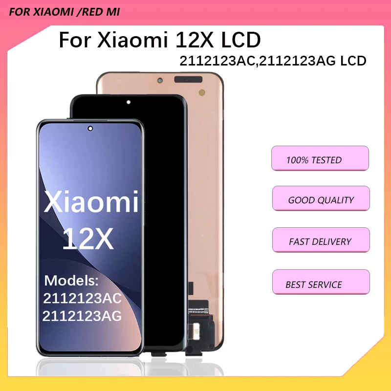 

Original For Xiaomi 12X 2112123AC,2112123AG LCD Display Touch Screen For xiaomi 12X Display Assembly Replacement Digitizer