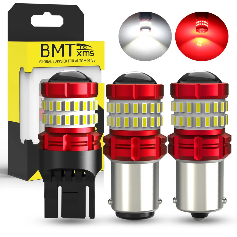 

BMTxms 2Pcs T20 7443 W21/5W 7440 WY21W LED Bulb Car Reverse Lights BA15S 1156 P21W 1157 BAY15D 3157 LED DRL Signal Brake Lights