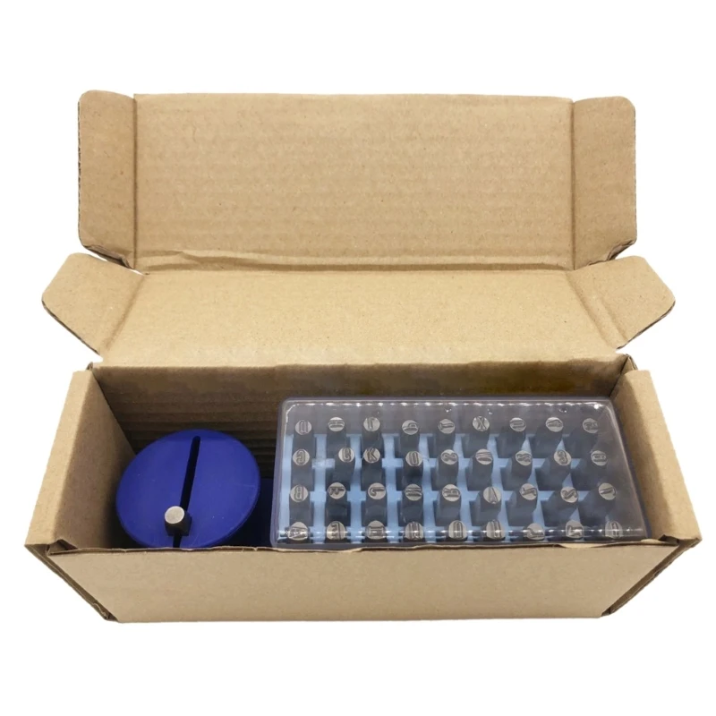Portable Mini Stamp Holder Professional Alphabets and Figures Set Essential Tool for DIY Metalworking N2UE