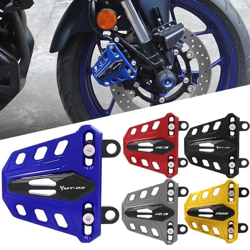 Motorcycle CNC Aluminium Front Brake Caliper Cover Guard For YAMAHA MT03 MT-03 YZF R3 R25 YZF-R3 YZF-R25 Accessories MT 03 MT 25