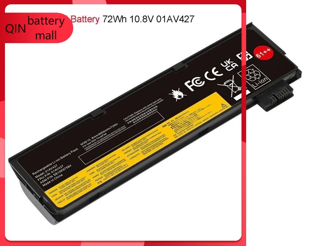 

61++ 72 Втч 10,8 В аккумулятор для Lenovo ThinkPad TP25 T470 T570 T480 T580 A475 A485