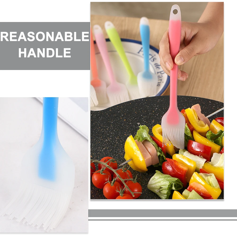 

2Pcs Silicone Oil Brush Baking BBQ Cooking Pastry Gel Portable Basting Blue Tools Grilling Steak Frying