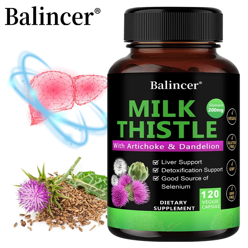 

Balincer Liver Detox Cleanse Capsules - Milk Thistle & Dandelion Extract, Liver Support, Repair, Antioxidant & Fat Metabolism