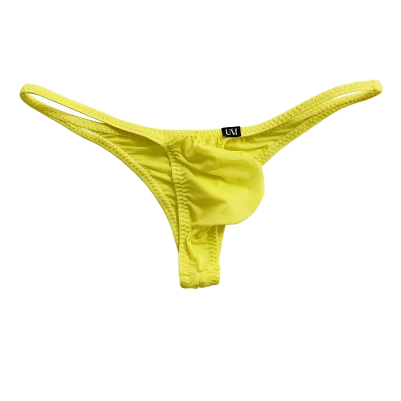 Men's Bikini Briefs Low Waist Men's Classic Cool Silk Half Back Briefs With Pouch Bikini Underwear For Man