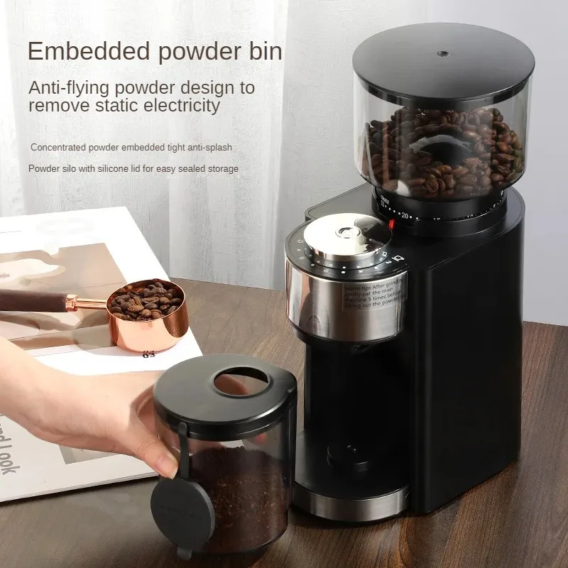 Electric coffee bean grinder Automatic Portable Steel core