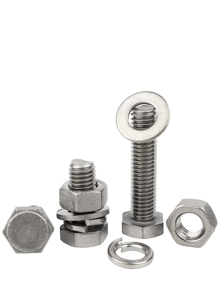 TA2 Pure Titanium Hex head Screw Nut set Corrosion Resistant/Wear-Resistant Rustproof M4 M5 M6 M8 M10