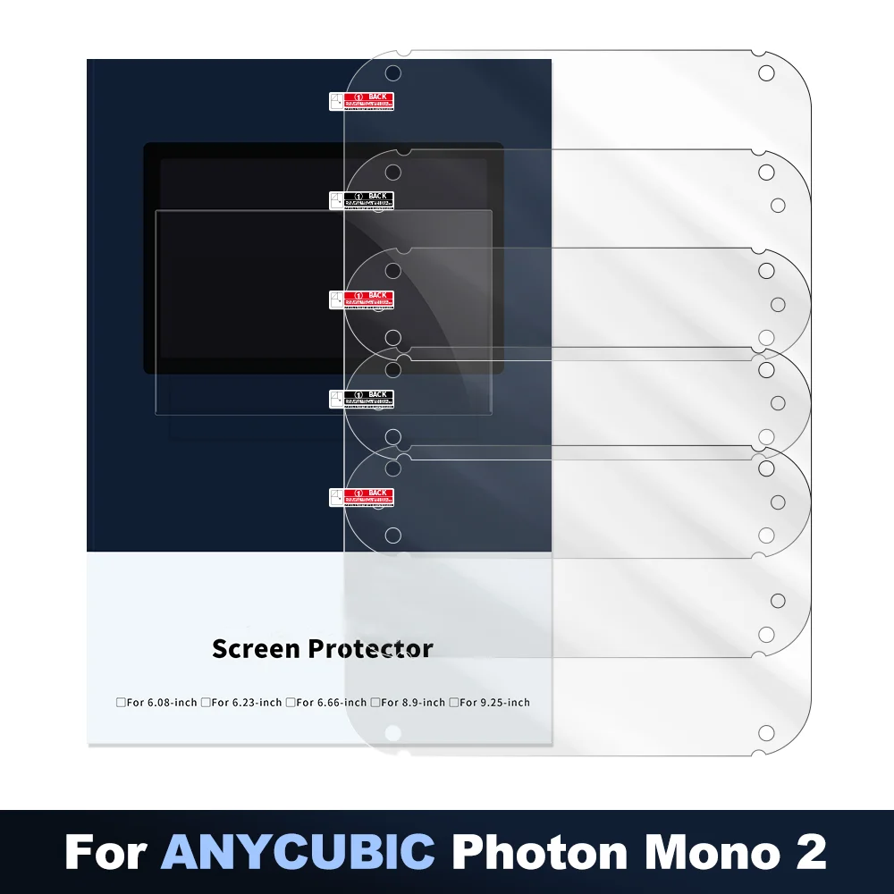 5PCS Screen Protector for Mono 2, 3D Printer Screen Protector Film for Anycubic Photon Mono 2 6.6inch 4K Resin LCD 3D Printer
