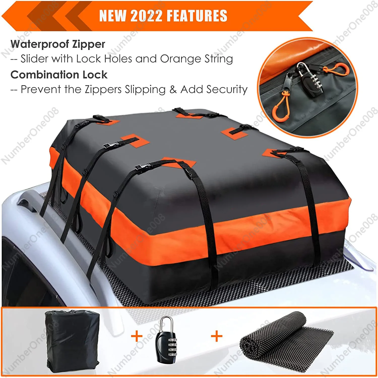 Cross-Border Hot Selling 21 Cubic Feet Voltage Waterproof Roof Bag Car Roof Luggage Bags Roof Waterproof Luggage Bag