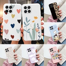 Flowers Funda For Honor X8 Capa HonorX8 X6 X 8 Phone Case Soft Silicone Cute Cat Bear Back Cover For Honor X 6 Bumper Cartoon