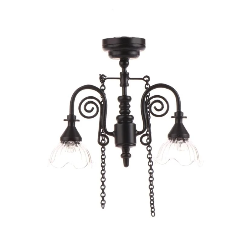 

Realistic Mini Ceiling Lamp Bedroom Furniture Play Doll House Decoration
