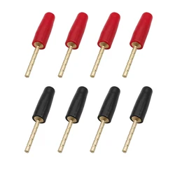 8Pcs Copper Gold-Plated 2mm Pin Banana Plug Adapter Straight Pin Banana Terminals Speaker Plugs Wiring Connector