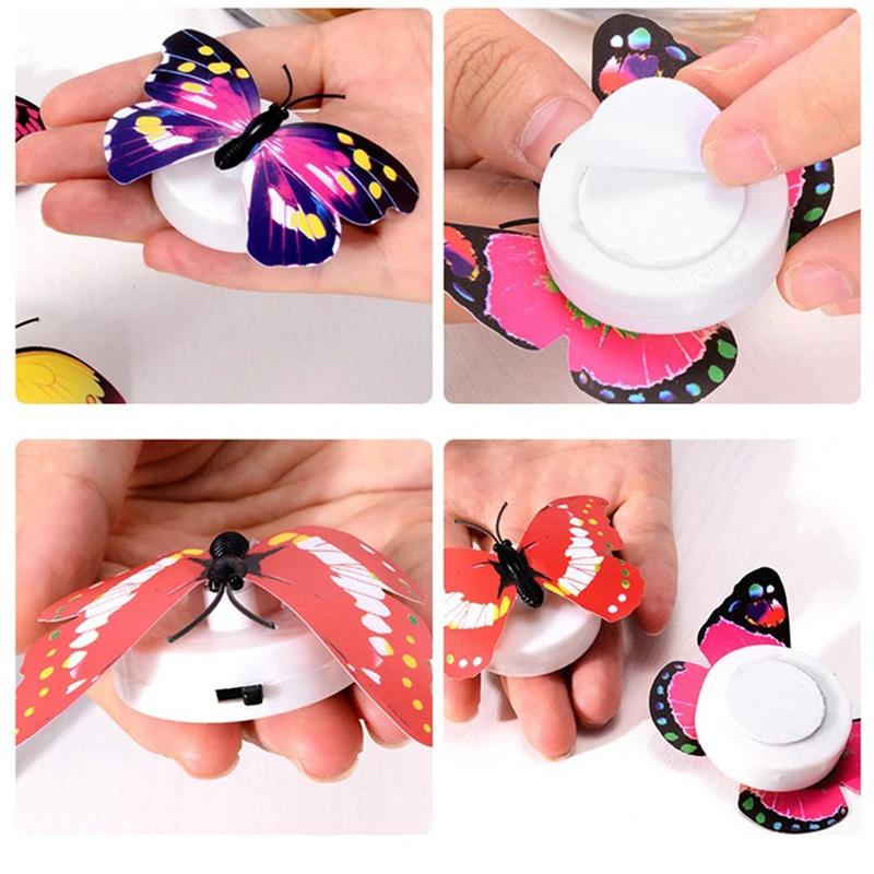 LED Colorful Luminous Butterfly Night Light Can Be Glued 3D Three-dimensional Night Light Luminous Butterfly Wall Paste