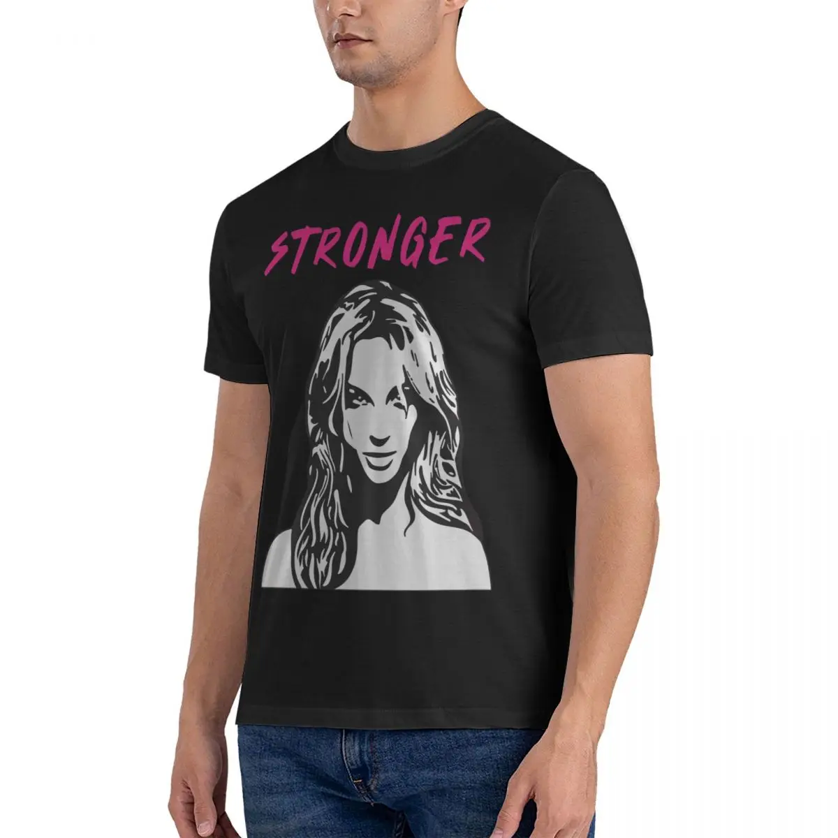 Novelty Stronger T-Shirt for Men Round Collar 100% Cotton T Shirt Beyonce Giselle Knowles Short Sleeve Tees Summer Clothes