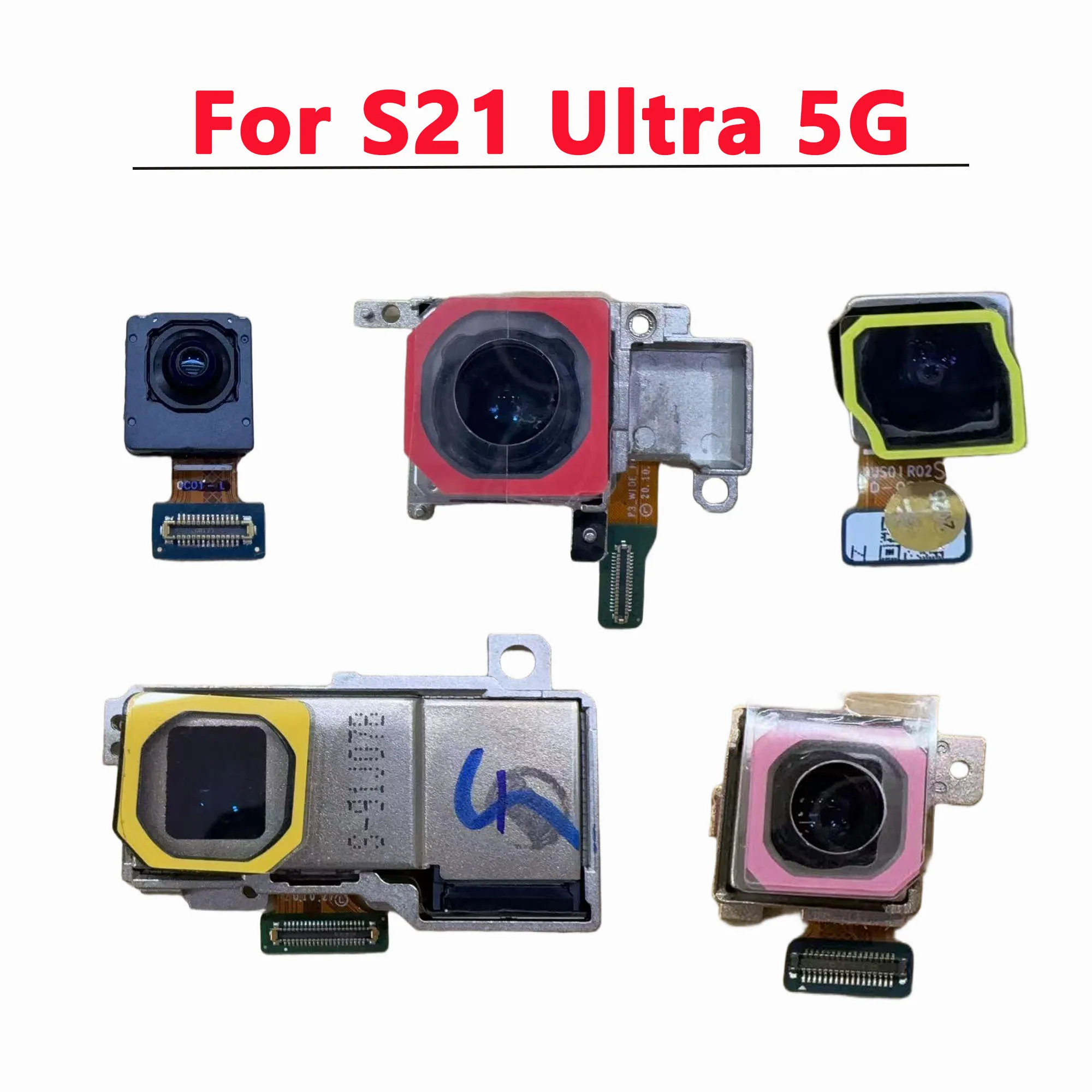 

Задняя передняя камера для Samsung Galaxy S21 Ultra 5G G998B G998U, передняя камера для селфи, задний модуль камеры, запасные части