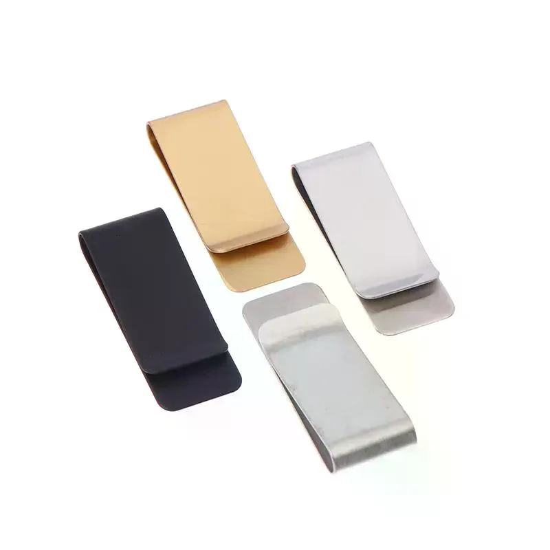 5Pcs Portable Multifunctional Simple Slim Metal Money Clip Business Card Clips Men Purse Business Card Holder Wallet Cash Clamp