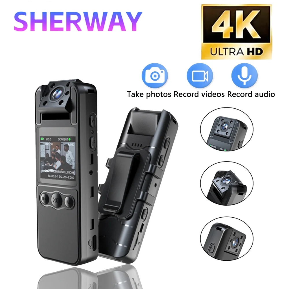 

Мини-экшн-камера 4K для активного отдыха, портативный цифровой видеорегистратор, носимая миниатюрная камера ночного видения, мини-видеокамера